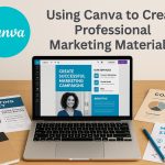 Using Canva to create professional marketing materials.